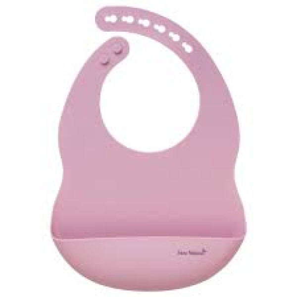 Saro Babete Silicone Liso Rosa 6m+