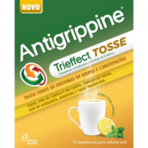 Antigrippine Trieffect Tosse, 500/10/200 mg x 10 pó sol oral saq