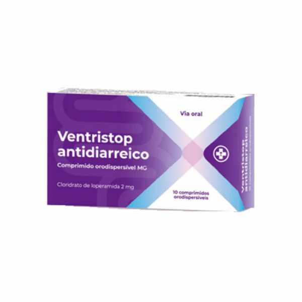 Ventristop antidiarreico MG, 2 mg Blister 10 Unidade(s) Comp orodisp