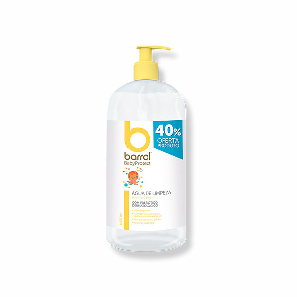 Barral Babyprotect Água de Limpeza 1000Ml c/ 40% Oferta