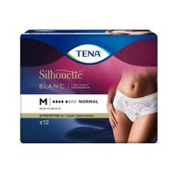 Tena Silhouette Cueca Branco M Cb X12