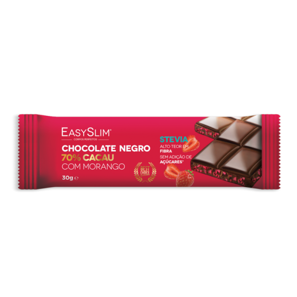 Easyslim Chocolat Negro 70% Morango 30G,  