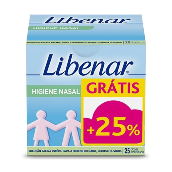 Libenar Soro fisiológico estéril em monodoses 25 x 5 ml com Desconto de 25%