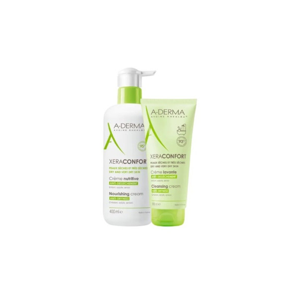 Aderma Xeraconf Creme Nutritivo 400ml + Oferta Creme Lavante 200ml