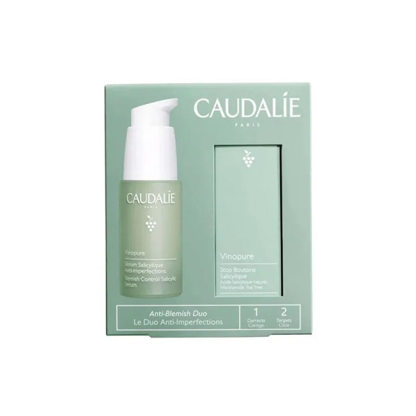 Caudalie Vinopure Coffret Anti-Imperfeições Sérum + Stop Borbulhas