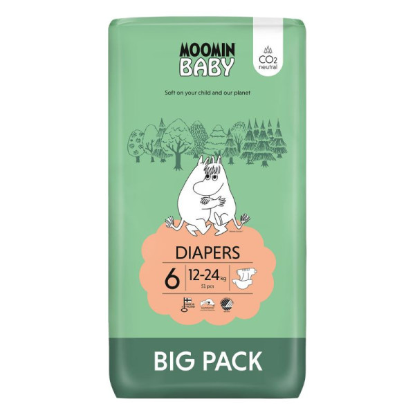 Moomin Baby Fralda T6 12-24Kg X51