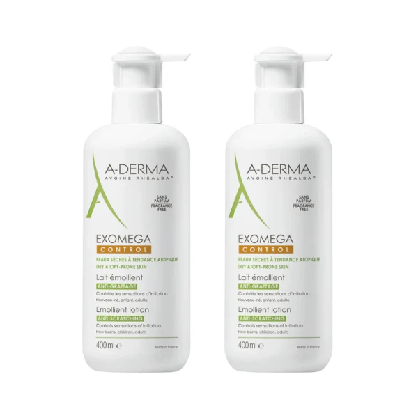 A-Derma  Exomega Control Leite Emoliente 400mlx2 7574236.webp
